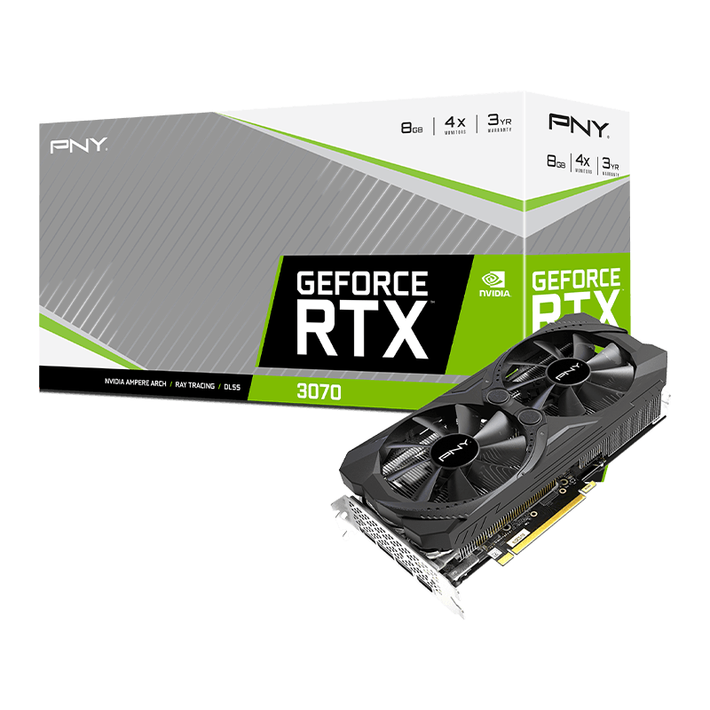 PNY Geforce RTX 3070 Uprising 8GB GDDR6 Dual Fan (Open Box) - Todo Geek