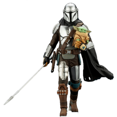 Kotobukiya - Star Wars: The Mandalorian - ARTFX+ Mandalorian & Grogu with Beskar Staff - Todo Geek