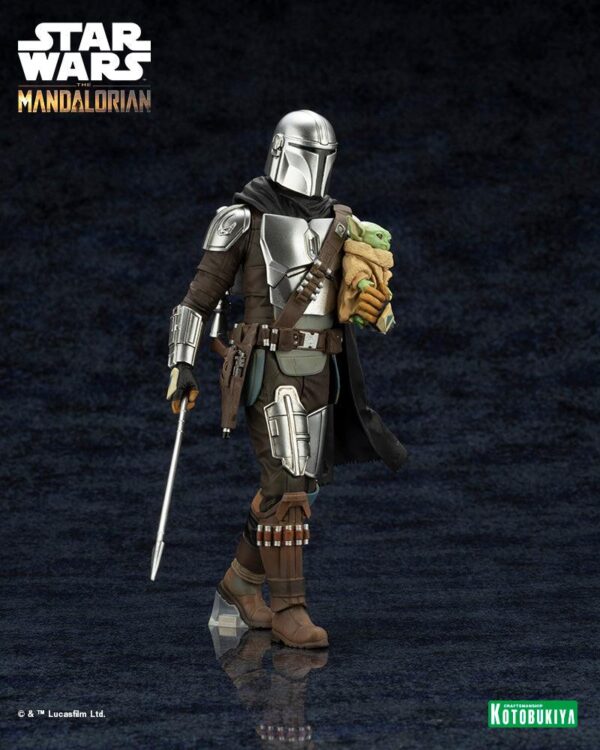 Kotobukiya – Star Wars: The Mandalorian – ARTFX+ Mandalorian & Grogu with Beskar Staff - Imagen 5