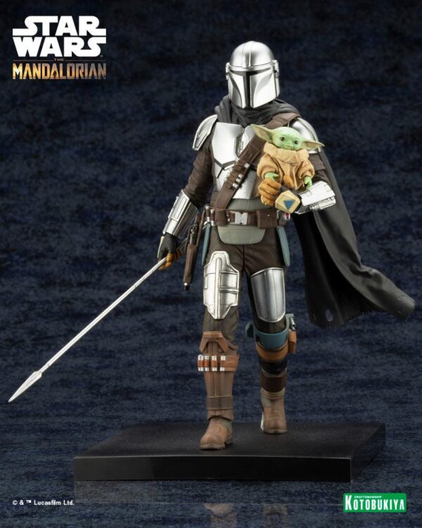 Kotobukiya – Star Wars: The Mandalorian – ARTFX+ Mandalorian & Grogu with Beskar Staff - Imagen 8