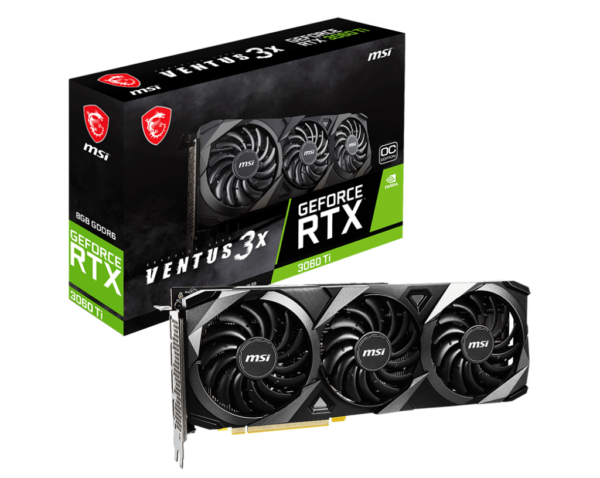 MSI Geforce RTX 3060 Ti Ventus 3X 8GB GDDR6 - Todo Geek