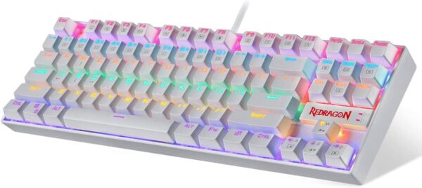 Teclado Mecánico Redragon Kumara K552 Blanco Rainbow SW Outemu Red (Español) - Todo Geek