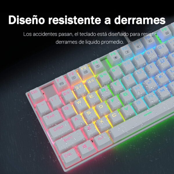 Teclado Mecánico Redragon Kumara K552 Blanco RGB SW Outemu Blue (Español) - Todo Geek