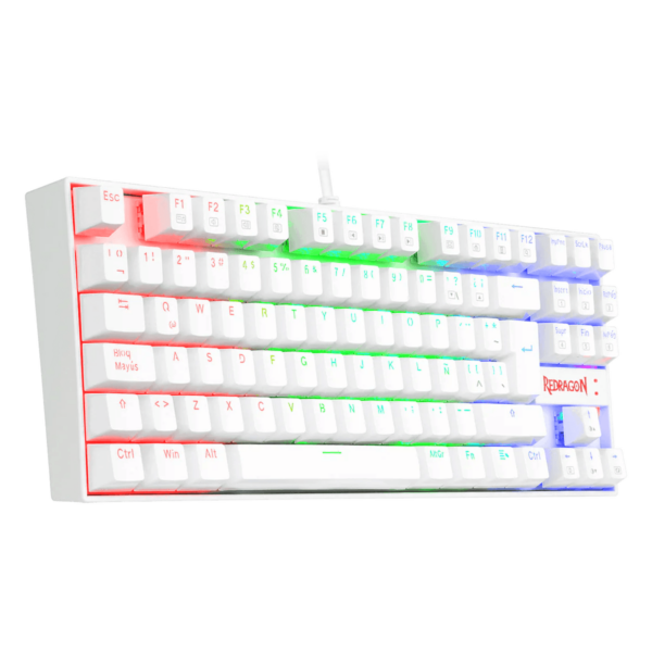 Teclado Mecánico Redragon Kumara K552 Blanco RGB SW Outemu Red (Español) - Todo Geek