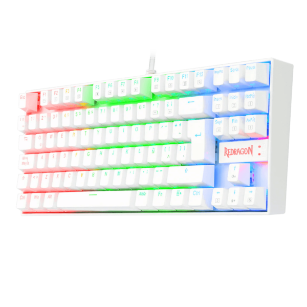 Teclado Mecánico Redragon Kumara K552 Blanco RGB SW Outemu Red (Español) - Todo Geek